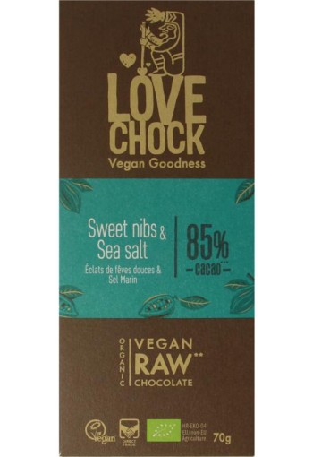 Lovechock Sweet nibs & seasalt bio (70 Gram)