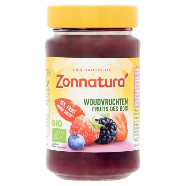 Zonnatura Fruitspread woudvruchten 75% bio (250 Gram)