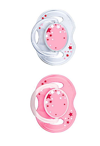 Ave­nt Fop­speen night ti­me pink 0-6 mnd 2 stuks