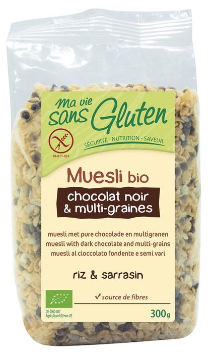 Ma Vie Sans Muesli chocolade en multigranen glutenvrij bio (300 Gram)