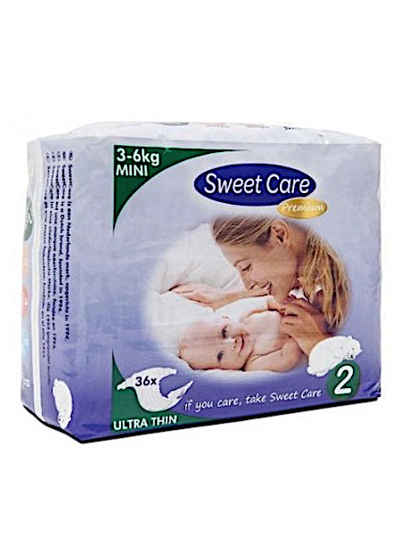 Sweetcare Premium Mini Maat 2 3-6 Kg 36st