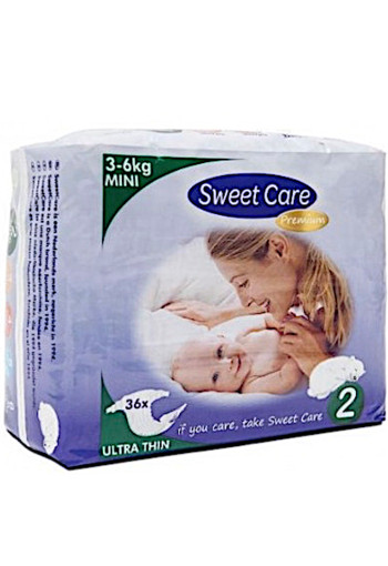 Sweetcare Premium Mini Maat 2 3-6 Kg 36st