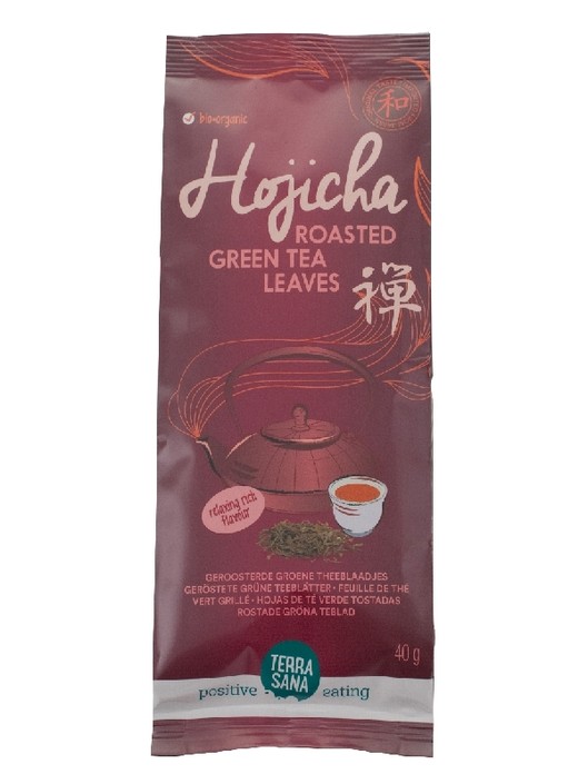 Terrasana Hojicha geroosterde groene theeblaadjes bio (40 Gram)