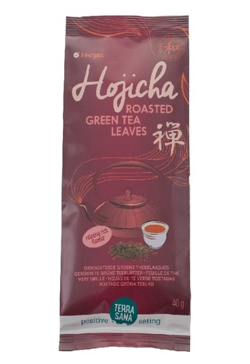 Terrasana Hojicha geroosterde groene theeblaadjes bio (40 Gram)