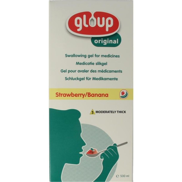 Gloup Original medicatie inname gel aardbei banaan (500 Milliliter)