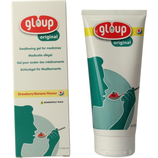 Gloup Original medicatie inname gel aardbei banaan (150 Milliliter)