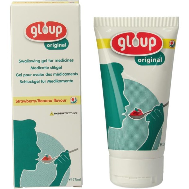 Gloup Original medicatie inname gel aardbei banaan (75 Milliliter)