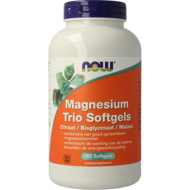 NOW Magnesium trio softgels (180 Softgels)