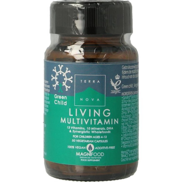 Terranova Green child living multivitamins (50 Vegetarische capsules)