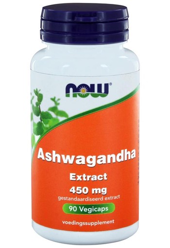 NOW Ashwagandha extract 450mg (90 Vegetarische capsules)