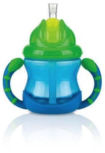 Nuby Flip-it Antilekbeker Met Handvatten 12m+ Blauw 1st