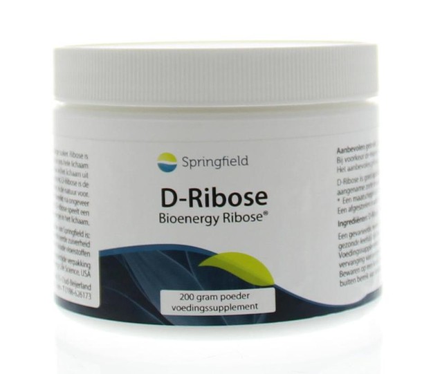 Springfield D-Ribose bioenergy poeder (200 Gram)