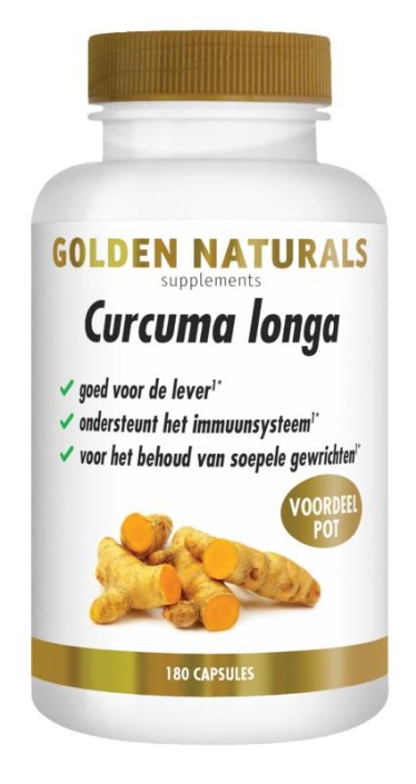 Golden Naturals Curcuma longa (180 Vegetarische capsules)