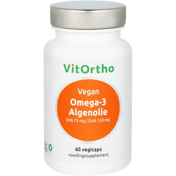 Vitortho Omega-3 algenolie EPA 75mg DHA 150mg vegan (60 Vegetarische capsules)
