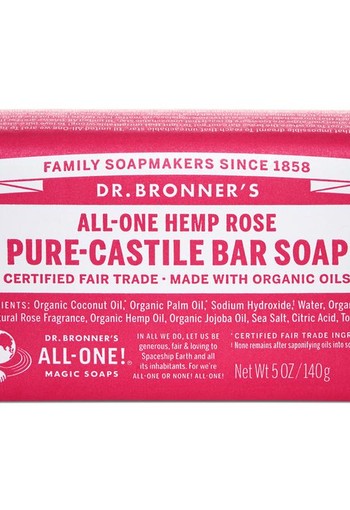 Dr Bronners Barsoap rose (140 Gram)