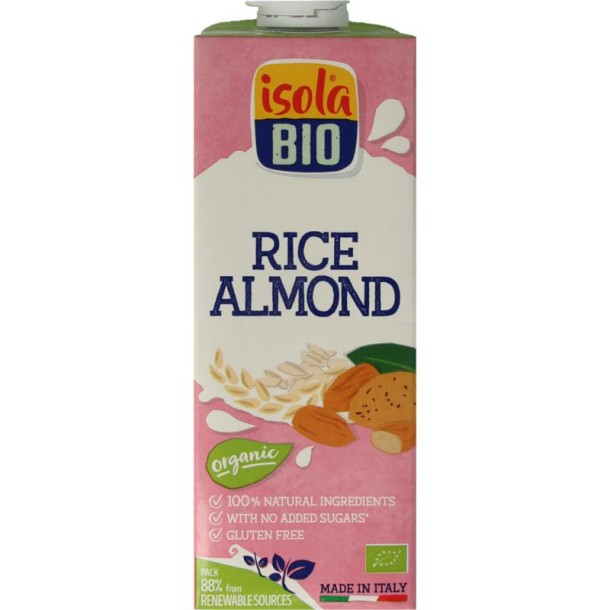 Isola Bio Rijstdrank amandel bio (1 Liter)