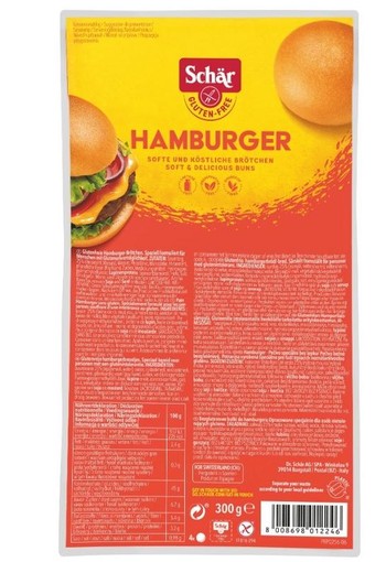 Dr Schar Hamburgerbroodjes (4 Stuks)