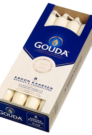 Gouda Kroonkaars ivoor 240/24 (8 Stuks)