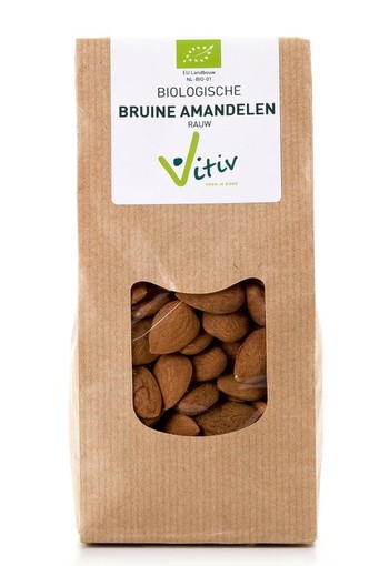Vitiv Amandelen met vlies bio (1 Kilogram)