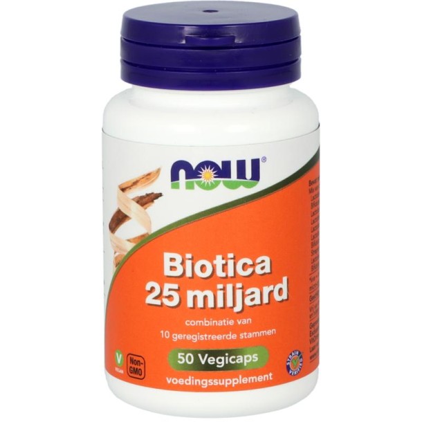 NOW Biotica 25 miljard (50 Vegetarische capsules)