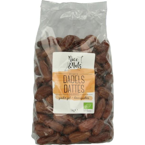 Nice & Nuts Dadels zonder pit bio (1 Kilogram)