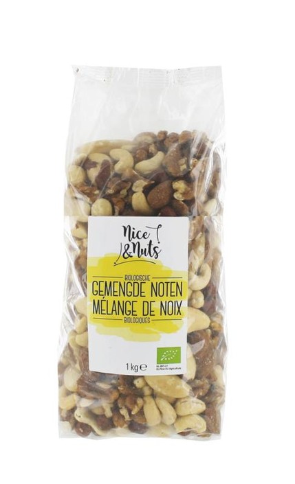 Nice & Nuts Gemengde noten rauw bio (1 Kilogram)