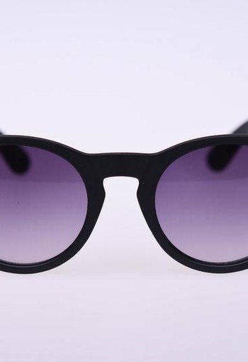 Haga Eyewear Zonnebril mat zwart rond (1 Stuks)