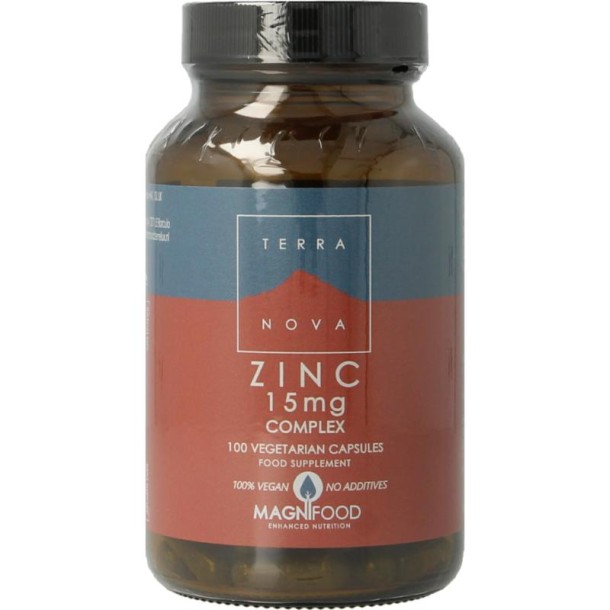 Terranova Zinc 15mg complex (100 Vegetarische capsules)