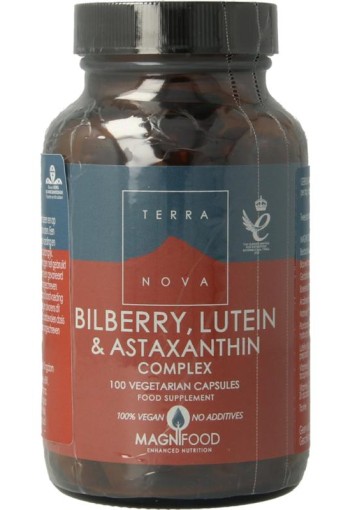 Terranova Bilberry lutein & astaxanthin complex (100 Vegetarische capsules)