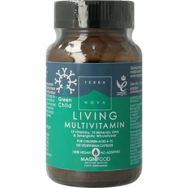 Terranova Green child living multivitamins (100 Vegetarische capsules)