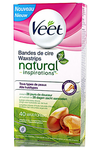 Veet Kou­de was­strips na­tu­rals 40 stuks