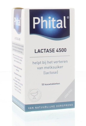 Phital Lactase 4500 (50 Kauwtabletten)