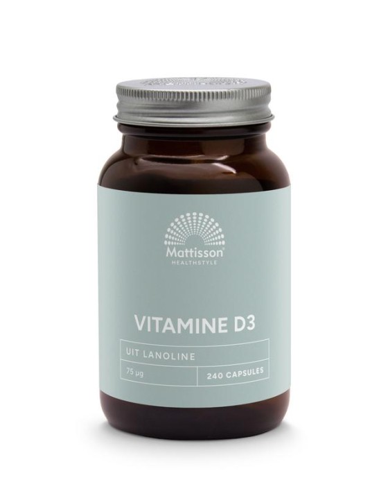 Mattisson Vitamine D3 75mcg 3000IE (240 Capsules)