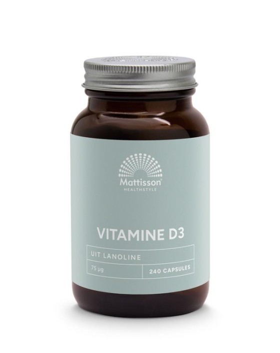 Mattisson Vitamine D3 75 mcg 3000IE (240 Capsules)