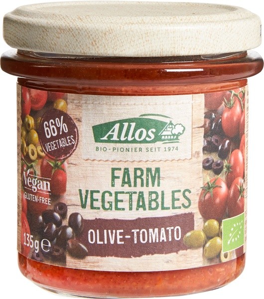 Allos Farm vegetables tomaat & olijf bio (135 Gram)