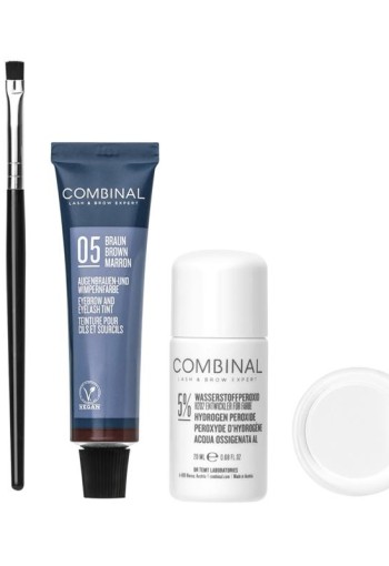 Combinal Wenkbrauwen wimperverf kit bruin (1 Set)