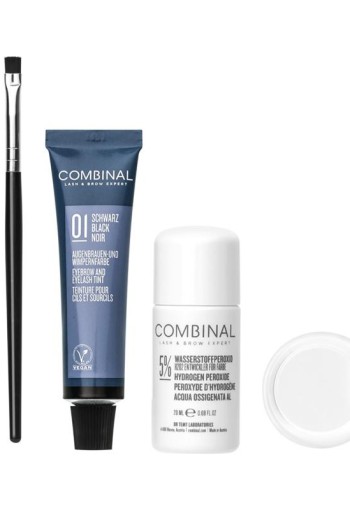 Combinal Wenkbrauwen wimperverf kit zwart (1 Set)