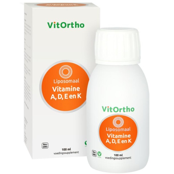 Vitortho Vitamine A D E en K liposomaal (100 Milliliter)