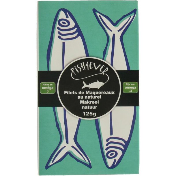 Fish 4 Ever Schotse makreel bronwater (125 Gram)