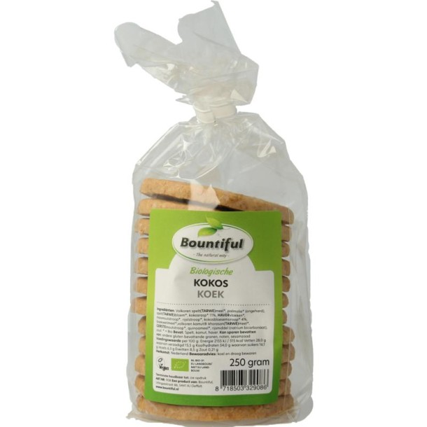 Bountiful Kokos koek bio (250 Gram)