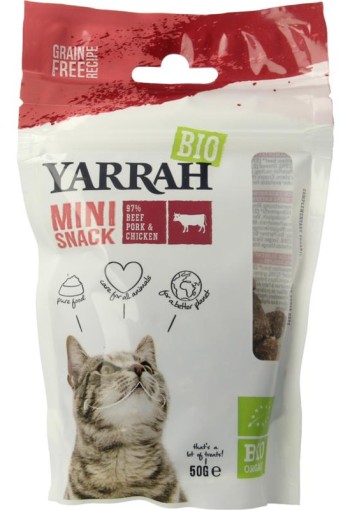 Yarrah Mini snack voor katten bio (50 Gram)