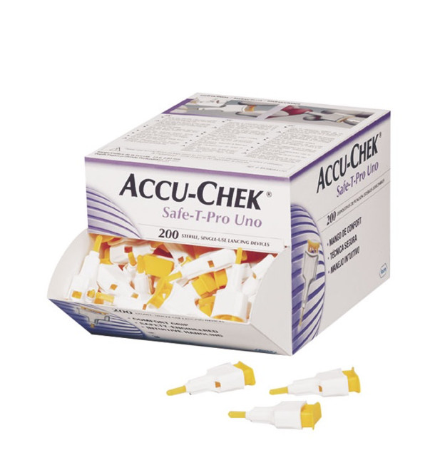 Accu Chek Safe T-pro plus lancetten (200 Stuks)