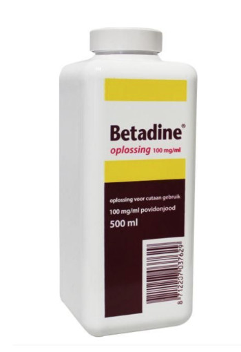 Betadine Jodium oplossing 100 mg/ml (500 Milliliter)