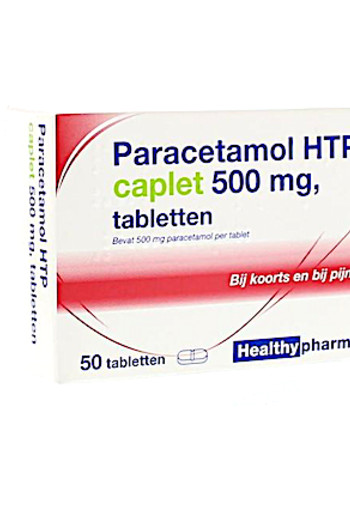 Healthypharm Paracetamol caplet 500 (50 Stuks)