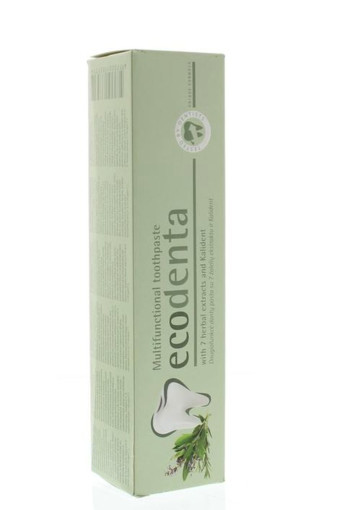 Ecodenta Tandpasta multifunctioneel 7 kruiden (100 Milliliter)