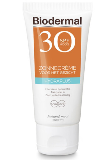 Biodermal Zonnecreme gezicht hydraplus SPF30 (50 ml)