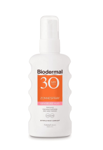 Biodermal Zonnespray SP30 gevoelig huid (175 ml)