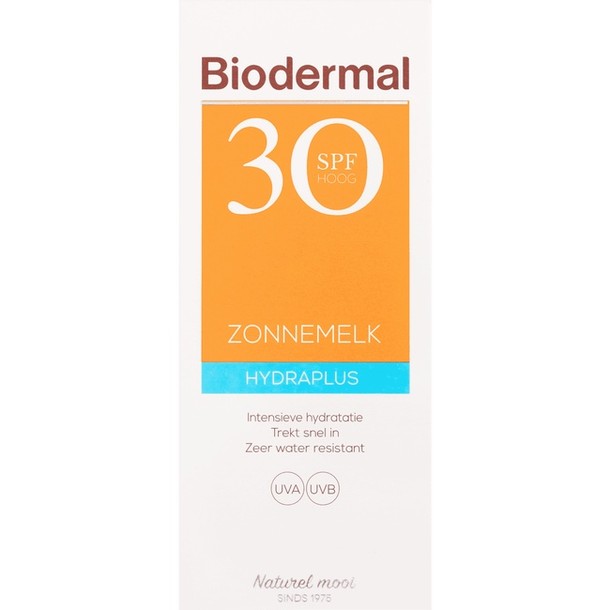Biodermal Zonnemelk hydraplus SPF30 (200 ml)
