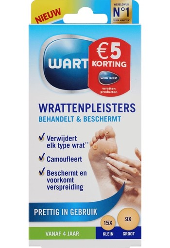 Wartner Wrattenpleisters 24 stuks