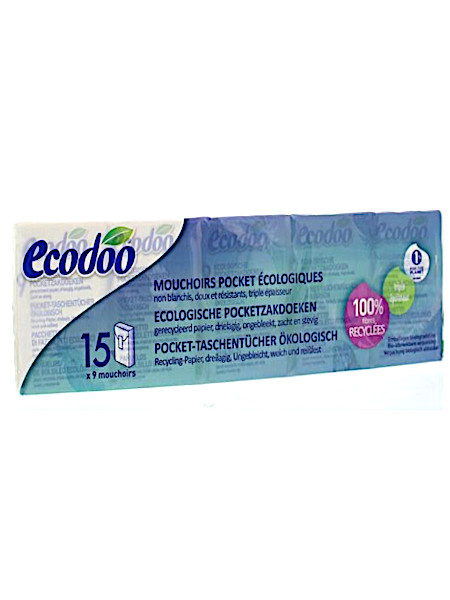 Ecodoo Tissues/zakdoekjes bio (15 Stuks)